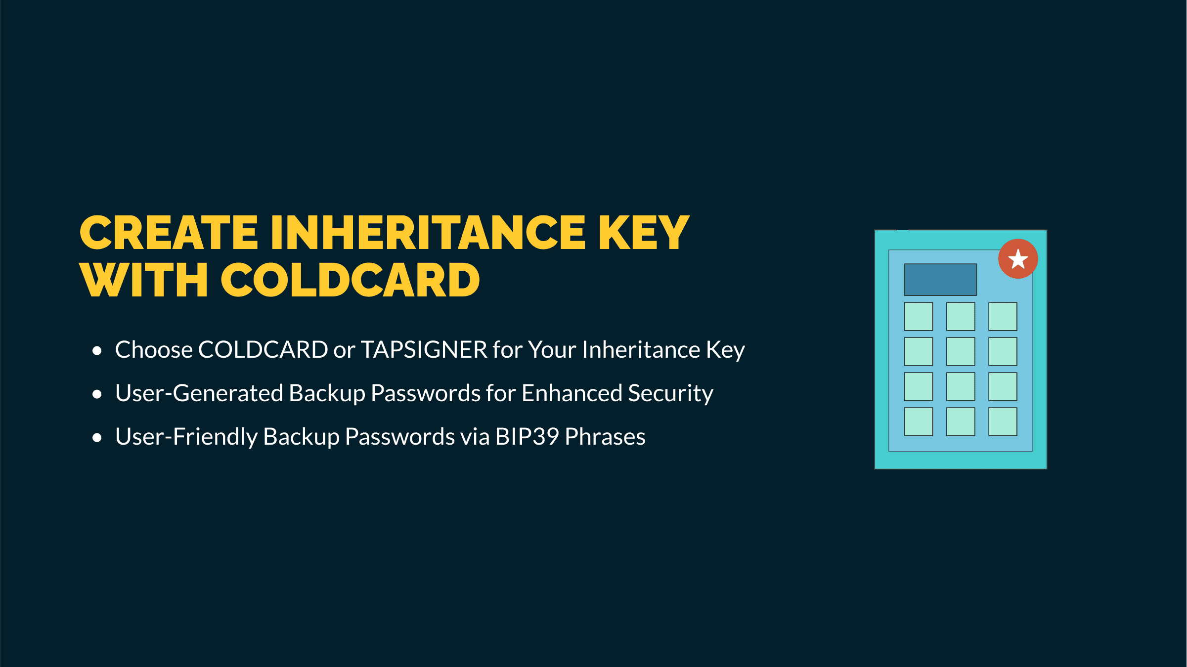 Introducing COLDCARD as an Inheritance Key Option